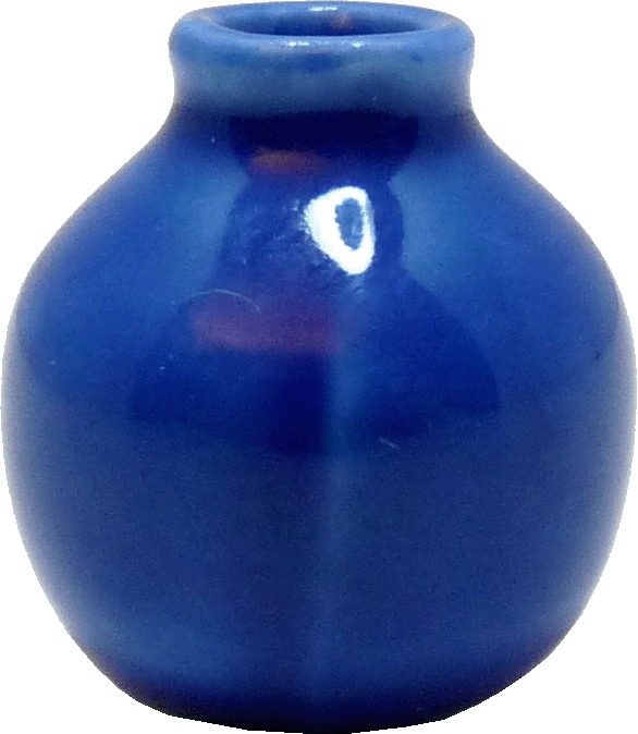 Ceramic Blue Round Vase Mary S Dollhouse Miniature Accessories