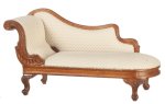 (image for) Chaise Lounge Victorian French Rococo - Walnut