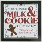 (image for) North Pole Milk and Cookie Company Framed Ad Picture