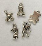 (image for) Silver Bear Ornament 2pc