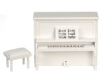 (image for) Upright Piano & Bench - White