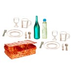 (image for) Covered Picnic Basket Set 15pc