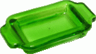 (image for) Green Glass Baking Pan