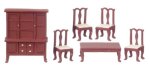 (image for) 1/2in Scale Dining Room Set - 6pc - Mahogany