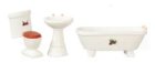 (image for) 1/2in Scale Bathroom Set w/ Flowers - 3pc