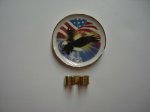 (image for) Patriotic Eagle Decorative Plate w/ Plate Stand