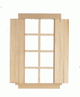 (image for) 8 Pane w/ Shutters Dollhouse Window