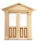 (image for) French Raised Panel Single Pane Double Dollhouse Door