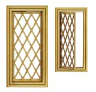 (image for) Diamond Casement Working Single Dollhouse Window