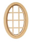 (image for) Crosshatch Oval Non-Working Dollhouse Window