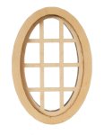 (image for) Crosshatch Oval Non-Working Dollhouse Window