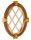 (image for) Diamond Keystone Oval Non-Working Dollhouse Window