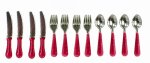 (image for) Red Handle Silverware 12pc Service for 4