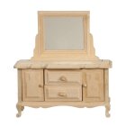 (image for) Chest Dresser w/ Mirror - Unfinished Wood