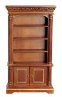 (image for) Fancy Walnut & Gold Bookcase Cabinet