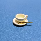 (image for) Cup Saucer & Spoon Set 3pc - Beige