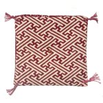 (image for) Cats Pillow Red Geometric