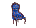 (image for) Blue Floral Victorian Lady Chair