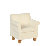 (image for) White Fabric Armchair