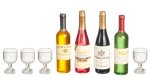 (image for) Wine Bottles & Glasses Set 8pc S2