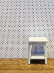 (image for) Teal Dots Dollhouse Wallpaper 3pc