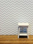 (image for) Soft Teal Chevron Dollhouse Wallpaper 3pc