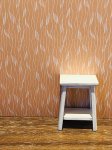 (image for) Orange w/ White Vine Dollhouse Wallpaper 3pc