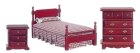 (image for) Mahogany Bedroom Set - 3pc - Gingham