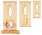 (image for) Oval Cutout 2 Panel Door w/ Working Doggy Door