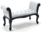 (image for) Settee - Black w/ Gray Fabric