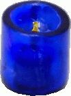 (image for) White Candle in Blue Candle Holder