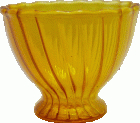 (image for) Amber Ribbed Glass Bowl