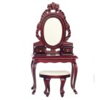 (image for) Vanity w/ Stool - Mahogany