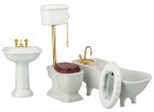 (image for) High Flush Bathroom Set 4pc