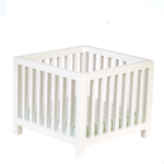 (image for) White Slatted Playpen