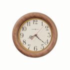 (image for) Round Wooden Wall Clock w/ Glass Face