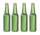 (image for) Green Beer Bottles Plastic 4pc