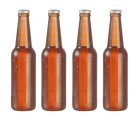 (image for) Brown Beer Bottles Plastic 4pc