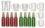 (image for) Empty Beer Bottles & Mugs 14pc