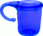 (image for) Blue Glass Cup w/ Handle