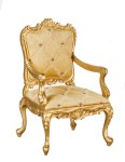 (image for) Louis XV Rococco Armchair - Gold