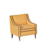 (image for) Vintage Fauteuil Upholstered Chair - Gold