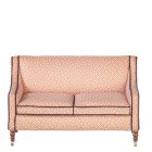 (image for) Vintage Fauteuil Upholstered Sofa - Geometric Print