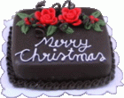 (image for) Merry Christmas Rose Cake