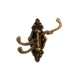 (image for) Triple Coat Hook - Antique Brass