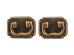 (image for) Antique Brass Trunk Style Drawer Pulls 2pc