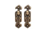 (image for) Antique Brass Knocker Style Cabinet Pulls 2pc