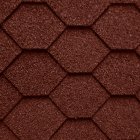 (image for) Red Decorative Hex Asphalt Shingles 157 Square Inches