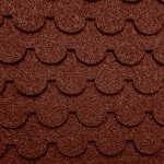 (image for) Red Round Tab Asphalt Shingles 157 Square Inches