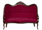 (image for) Red Velour Victorian Sofa